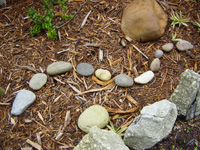 stone snake garden sculpture