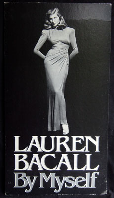 Lauren Bacall book promotional poster for "By Myself"