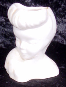 Art Deco female head vase